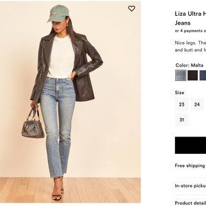 Ref Ultra High Rise Straight Jean 23 in Malta NWT